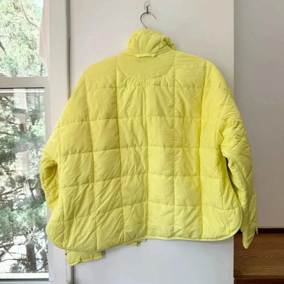 NWT Free People Pippa Puffer Jacket Lightweight Coat Quilted Lemon Yellow XS - Picture 9 of 14